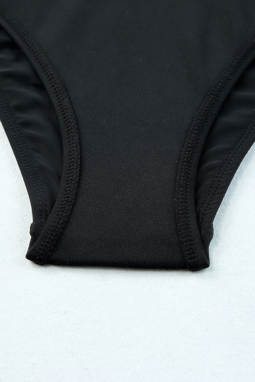 Blue Zone Planet |  Black Rose Leopard Mesh Trim 2 Piece Bikini Swimsuit Blue Zone Planet