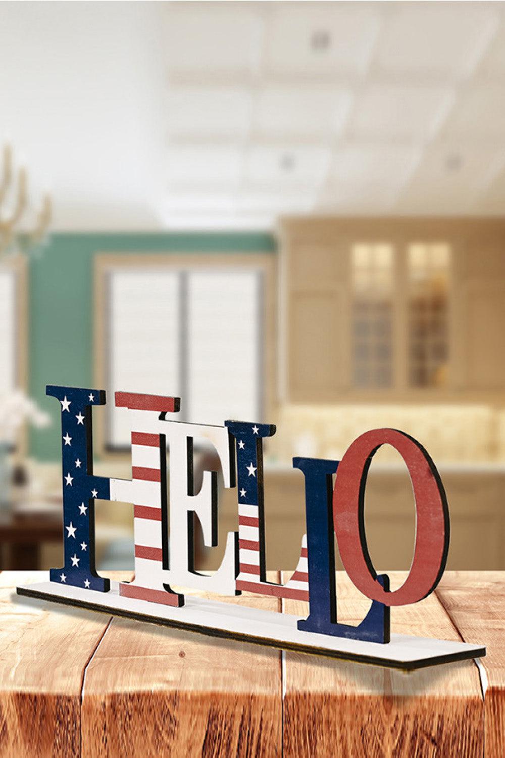 7-Piece Independence Day Letter Decor Ornaments BLUE ZONE PLANET