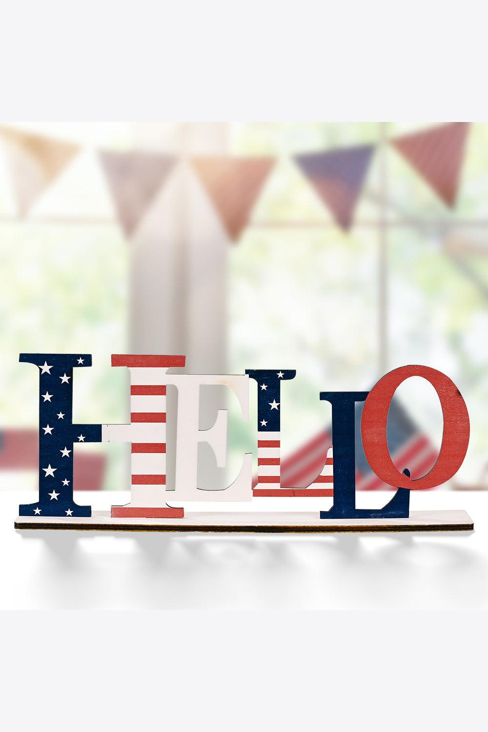 7-Piece Independence Day Letter Decor Ornaments BLUE ZONE PLANET
