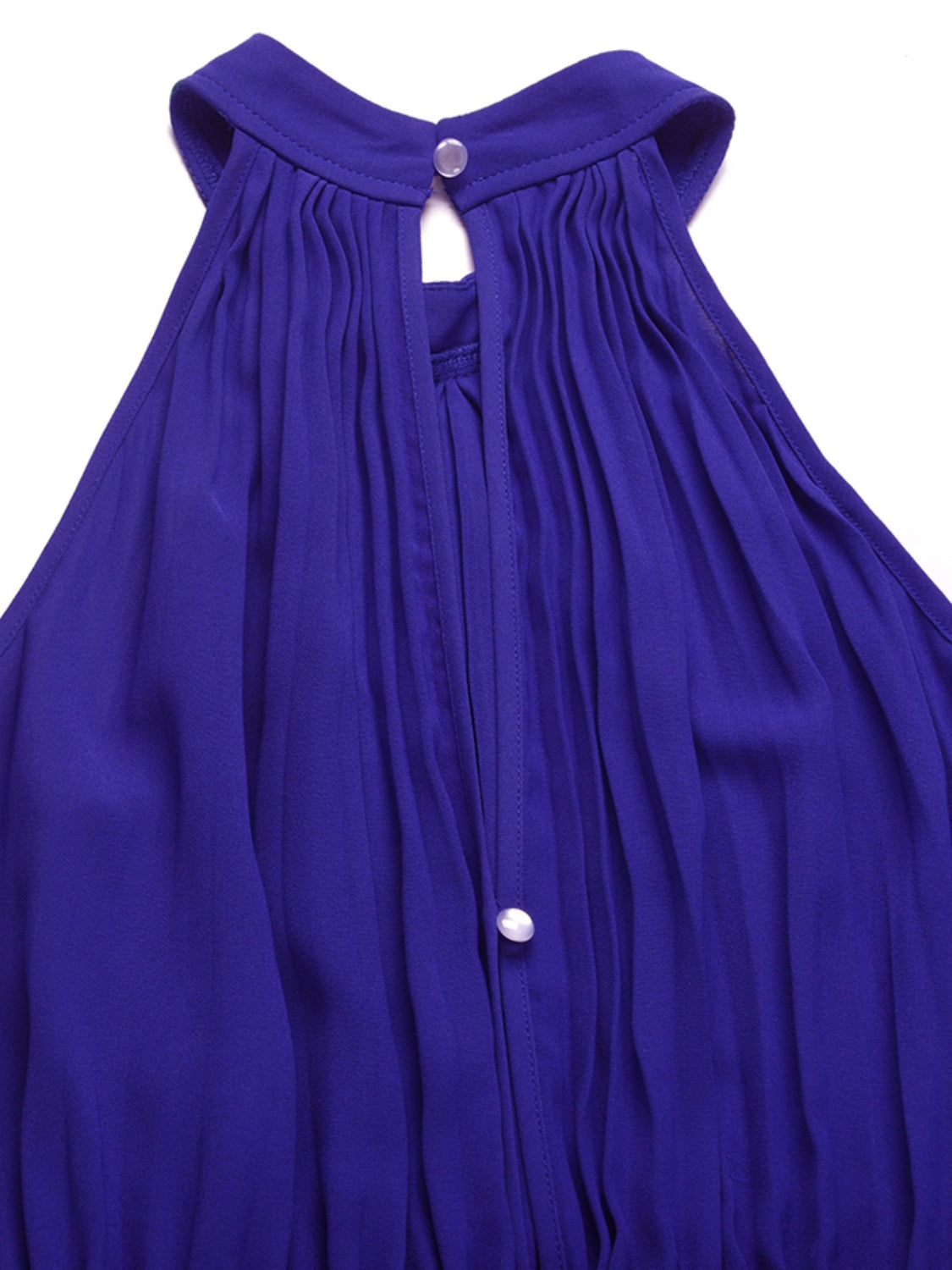 Blue Zone Planet | Cutout Tied Pleated Sleeveless Jumpsuit BLUE ZONE PLANET