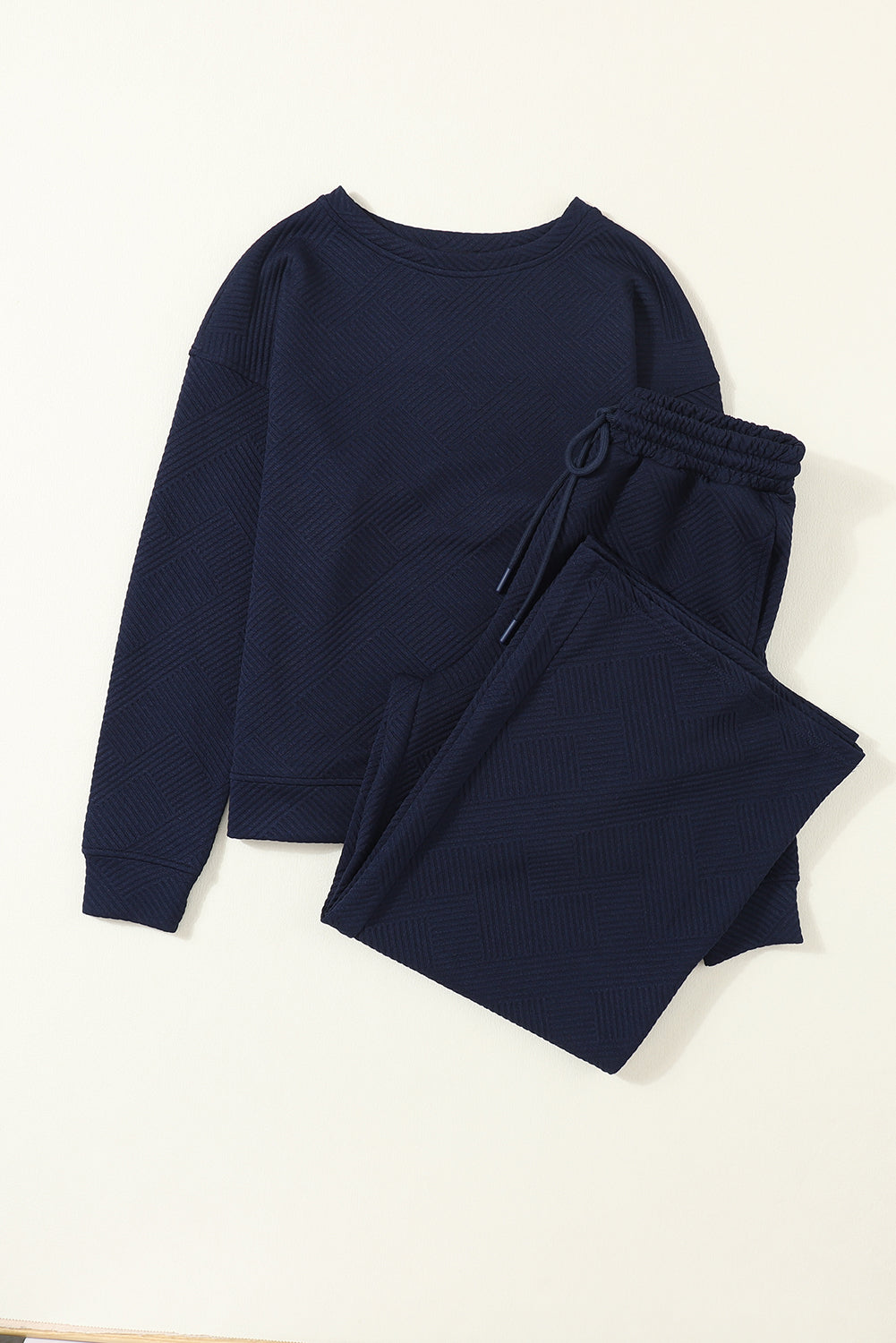 Myosotis Ultra Loose Textured 2pcs Slouchy Outfit