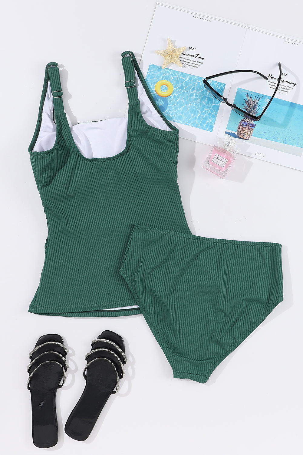 Blue Zone Planet | Square Neck Wide Strap Tankini Set BLUE ZONE PLANET