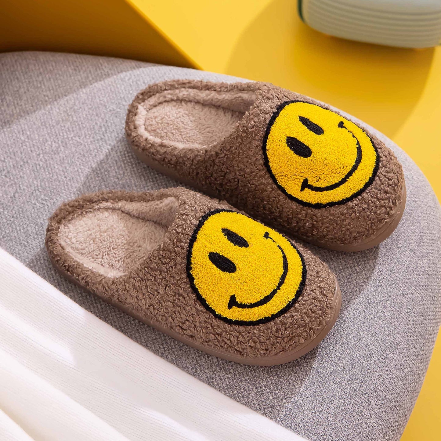 Blue Zone Planet | Melody Smiley Face Slippers BLUE ZONE PLANET