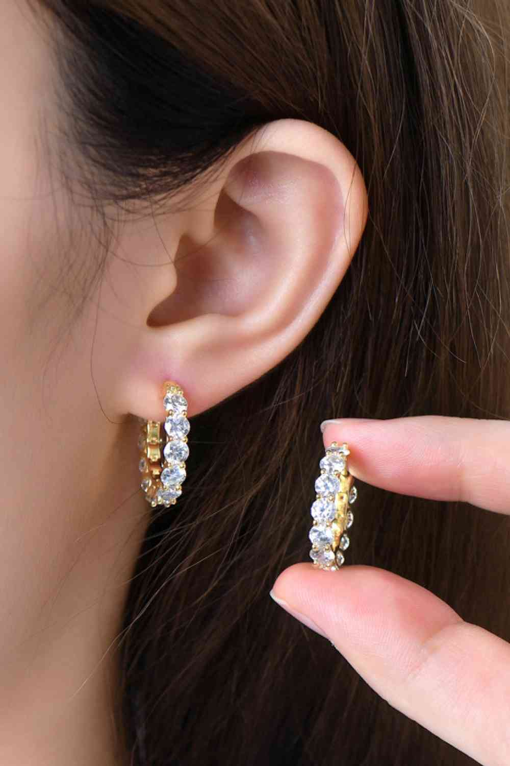 7.2 Carat Moissanite 925 Sterling Silver Earrings BLUE ZONE PLANET