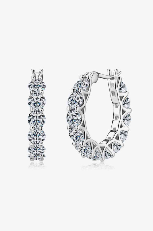 7.2 Carat Moissanite 925 Sterling Silver Earrings BLUE ZONE PLANET