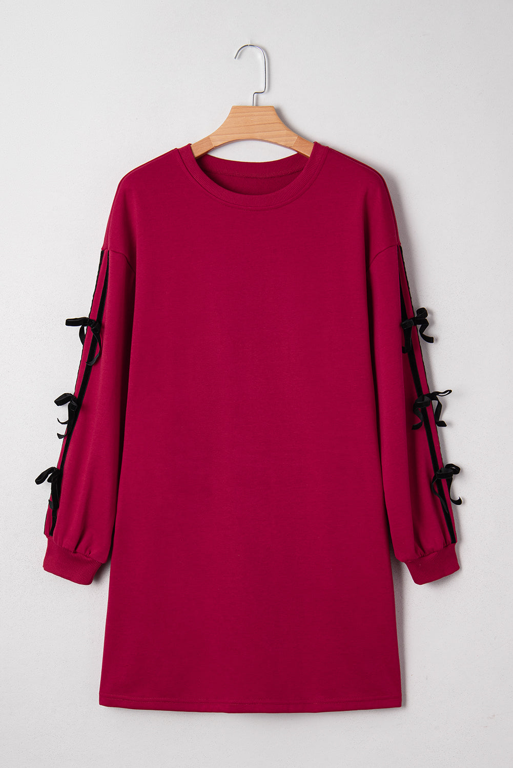 red and pink contrast dress Style Cheat contrast tie front midi dress in pink and red color block