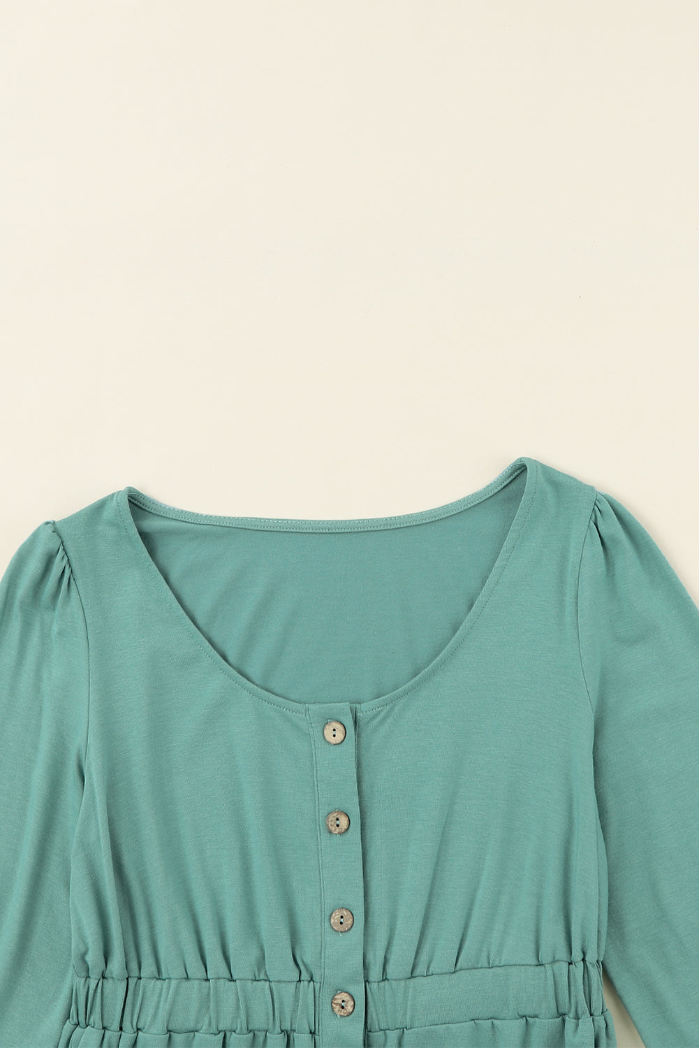 Yellow Button Up High Waist Long Sleeve Dress Blue Zone Planet