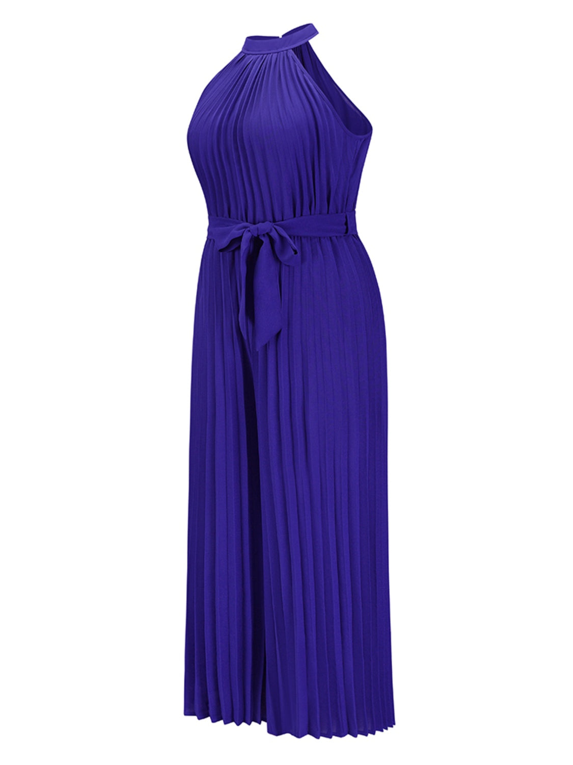 Blue Zone Planet | Cutout Tied Pleated Sleeveless Jumpsuit BLUE ZONE PLANET