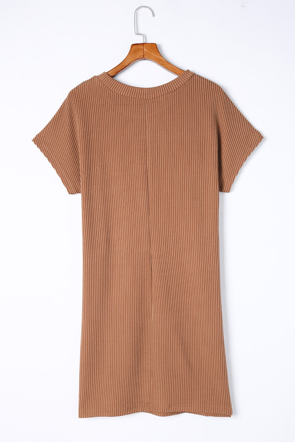Blue Zone Planet | Striped Ribbed Knit T-shirt Shift Dress Blue Zone Planet