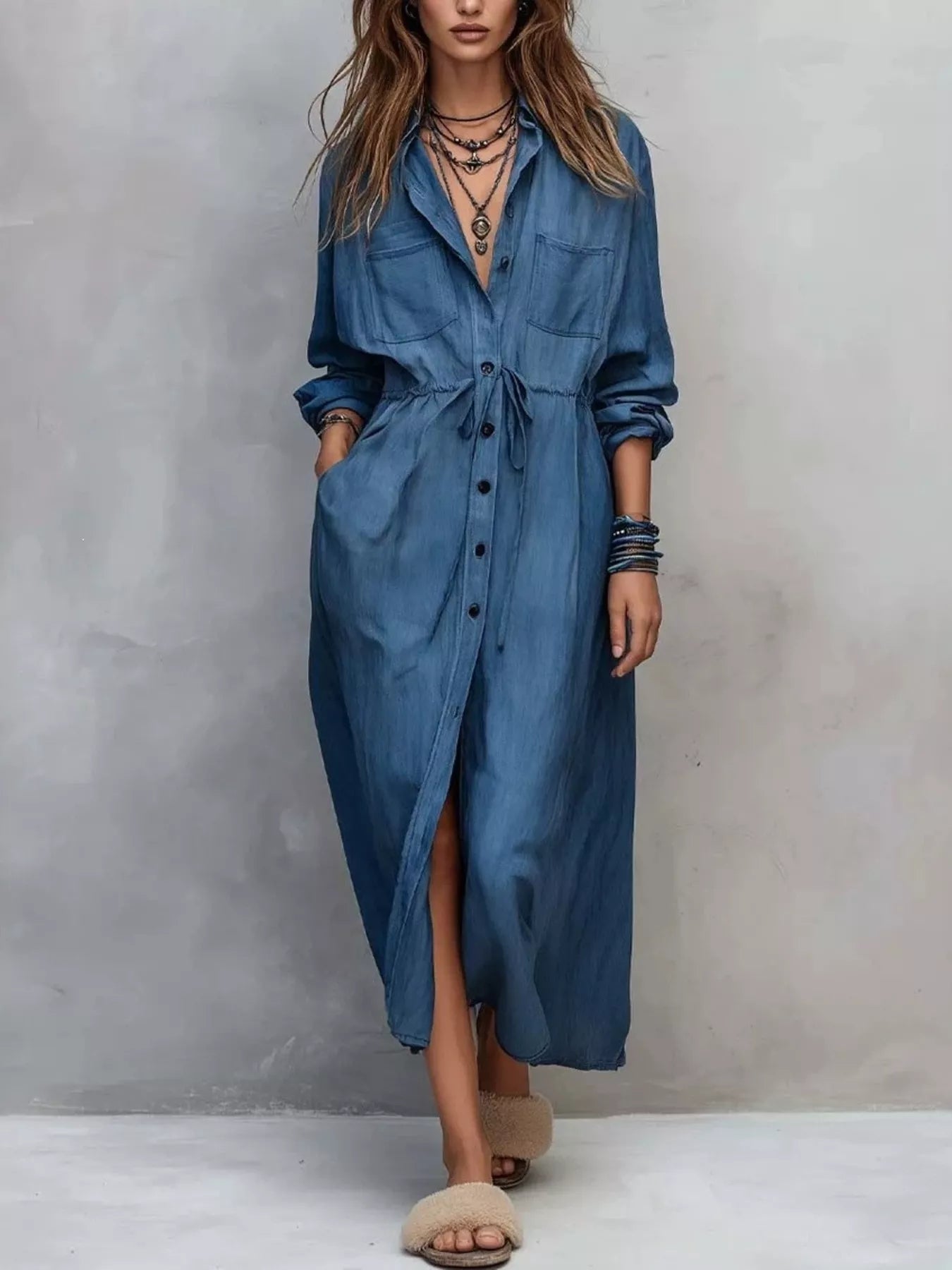 plus size button down maxi dress Full Front Long Sleeve Shirt Size – Blue Zone Planet Sapphire Blue Short Prom Size:small (8) NecklineLabel: Shirt Collar this dress features a