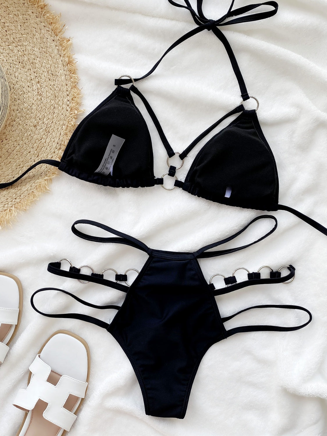 Blue Zone Planet | Cutout Halter Neck Two-Piece Bikini Set BLUE ZONE PLANET