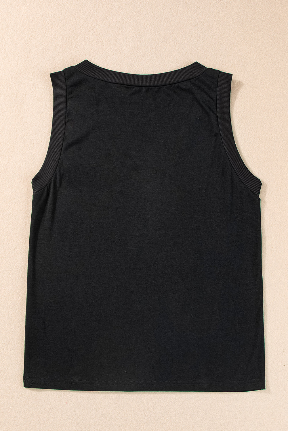 Blue Zone Planet | Black Ribbed V Neck Tank Blue Zone Planet