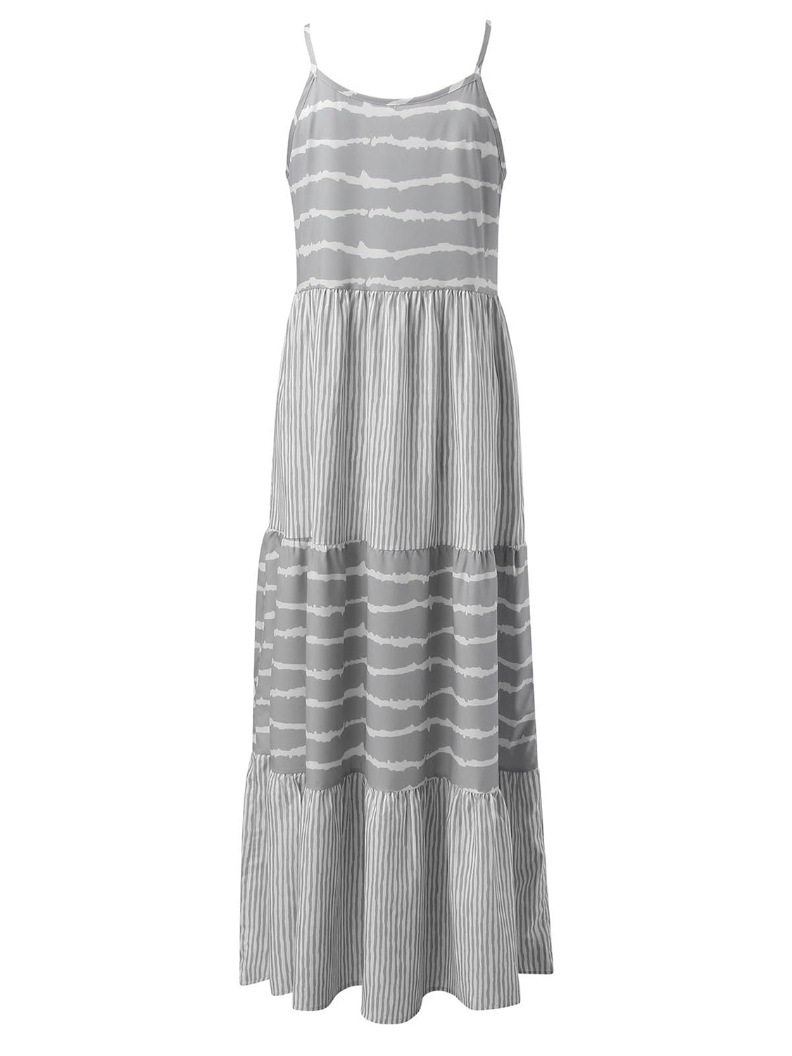 Blue Zone Planet | Tiered Striped Sleeveless Cami Dress BLUE ZONE PLANET