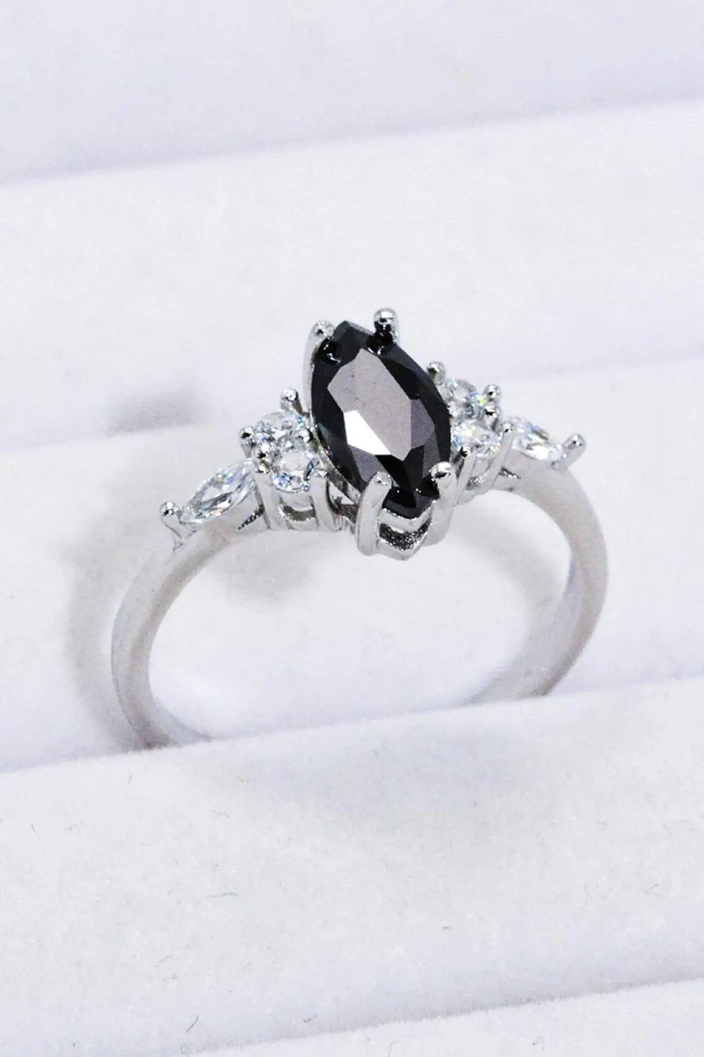 925 Sterling Silver Black Agate Ring BLUE ZONE PLANET
