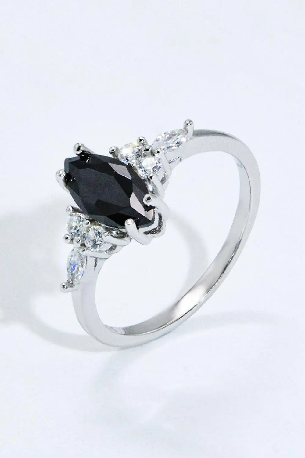 925 Sterling Silver Black Agate Ring BLUE ZONE PLANET