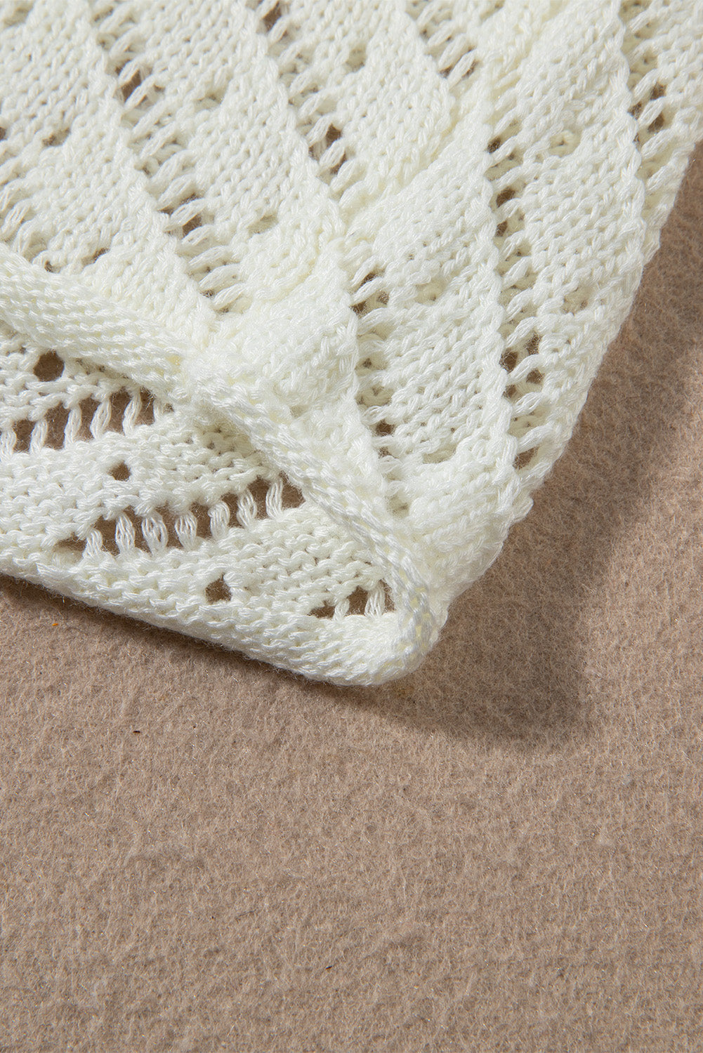 Blue Zone Planet | White Hollowed Crochet Cropped 2 Piece Beach Dress Blue Zone Planet