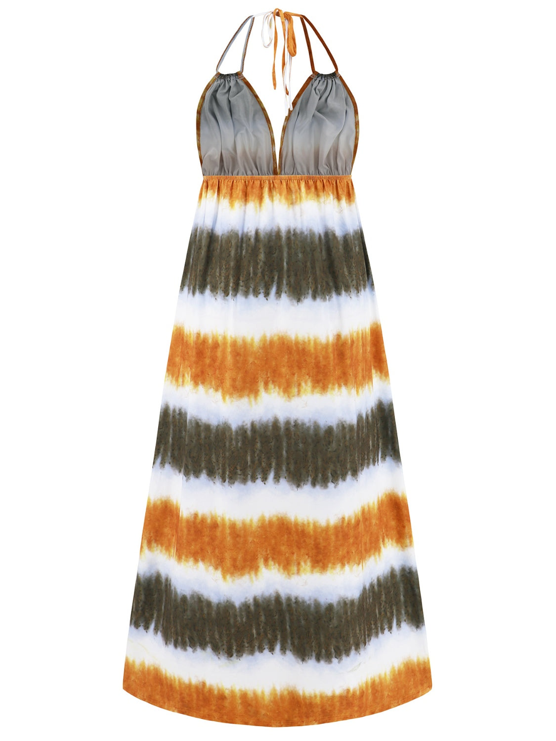 Blue Zone Planet | Tie-Dye Halter Neck Sleeveless Dress BLUE ZONE PLANET