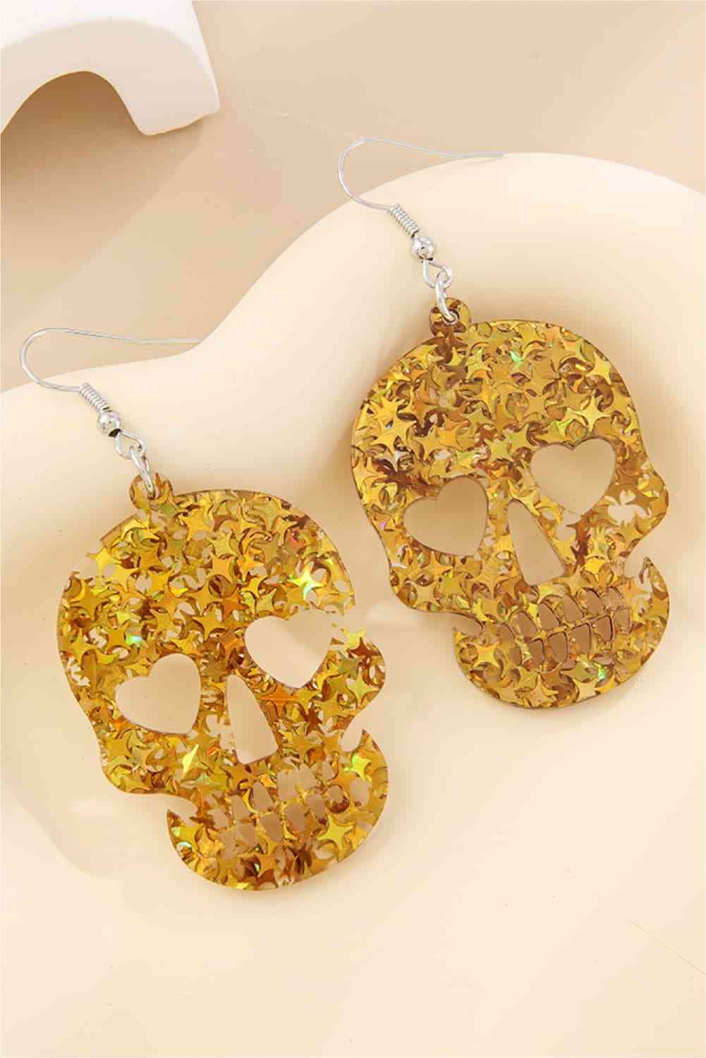 Acrylic Skull Drop Earrings BLUE ZONE PLANET