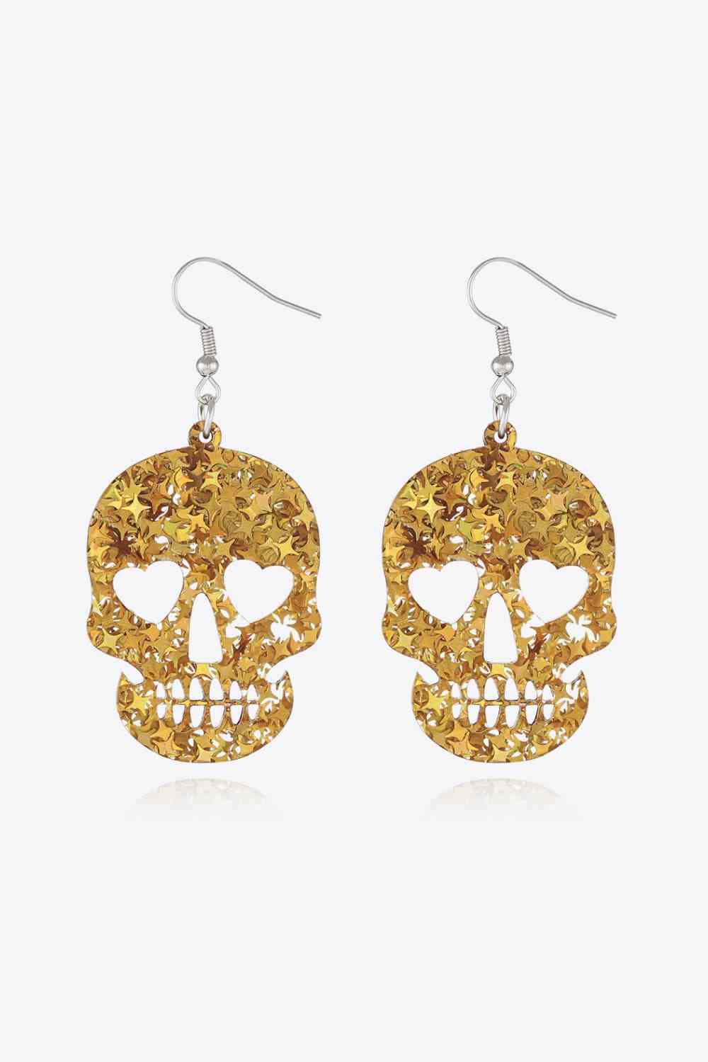 Acrylic Skull Drop Earrings BLUE ZONE PLANET