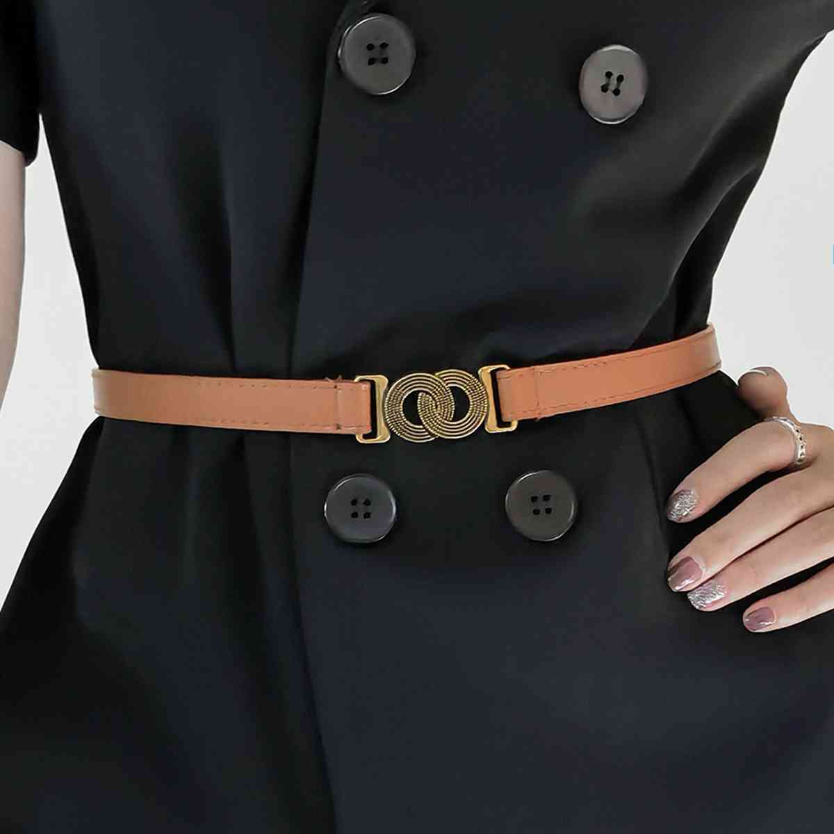 Alloy Buckle PU Belt BLUE ZONE PLANET