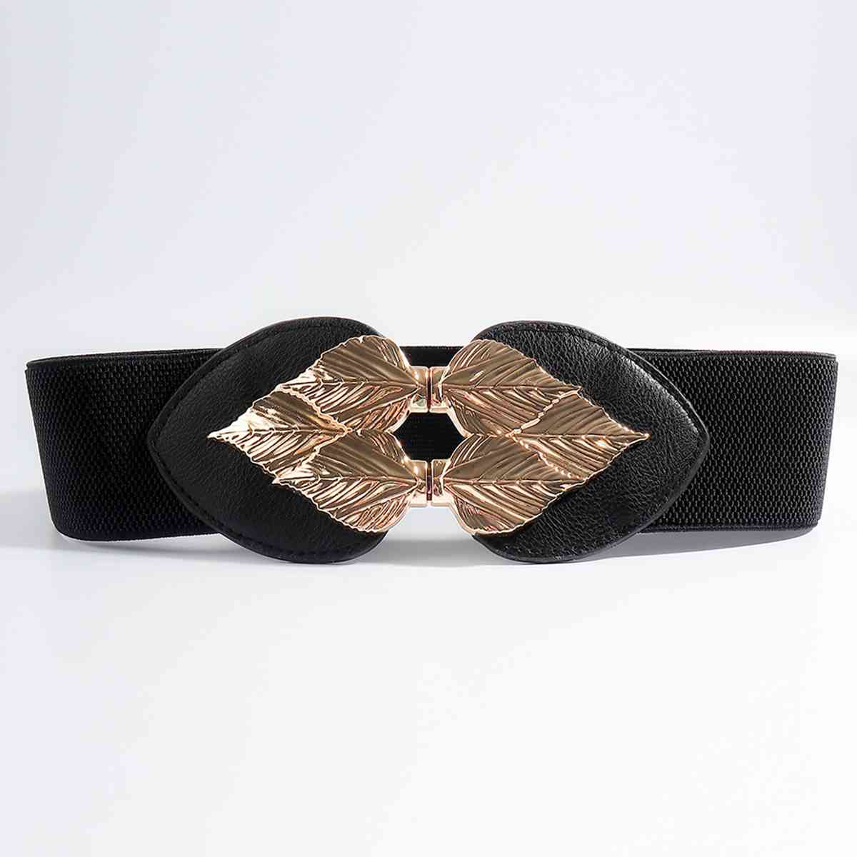 Alloy Leaf Buckle Elastic Belt BLUE ZONE PLANET