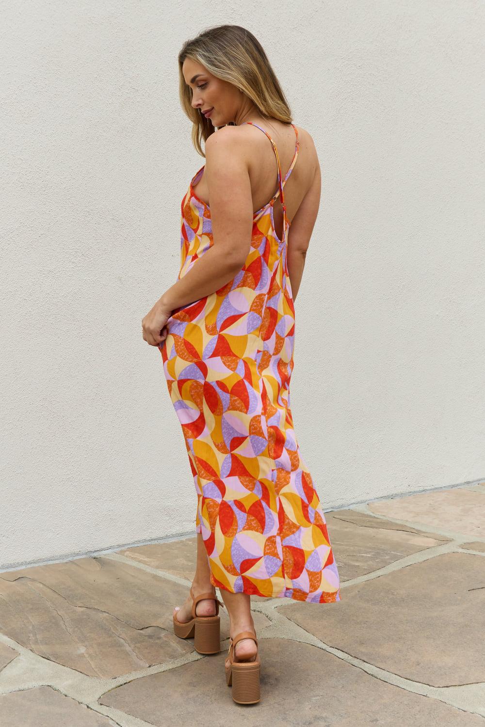 And The Why Full Size Printed Sleeveless Maxi A-Line Dress BLUE ZONE PLANET