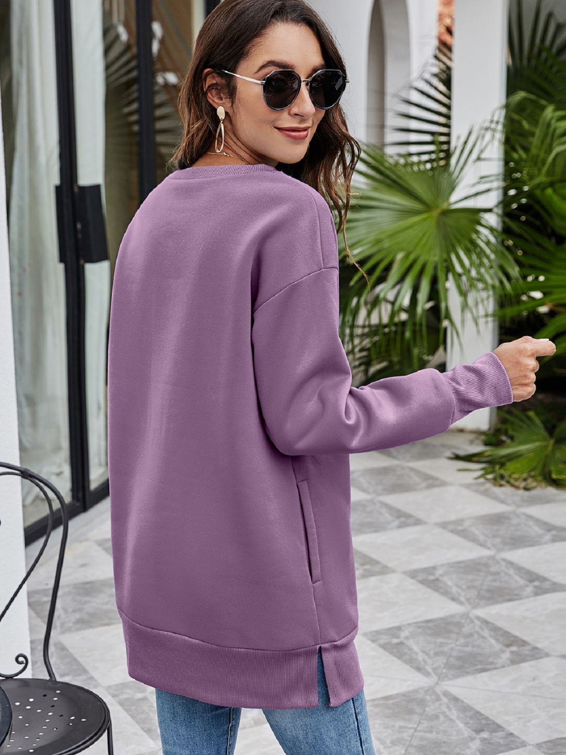 BELIEVE Graphic Tunic Sweatshirt BLUE ZONE PLANET