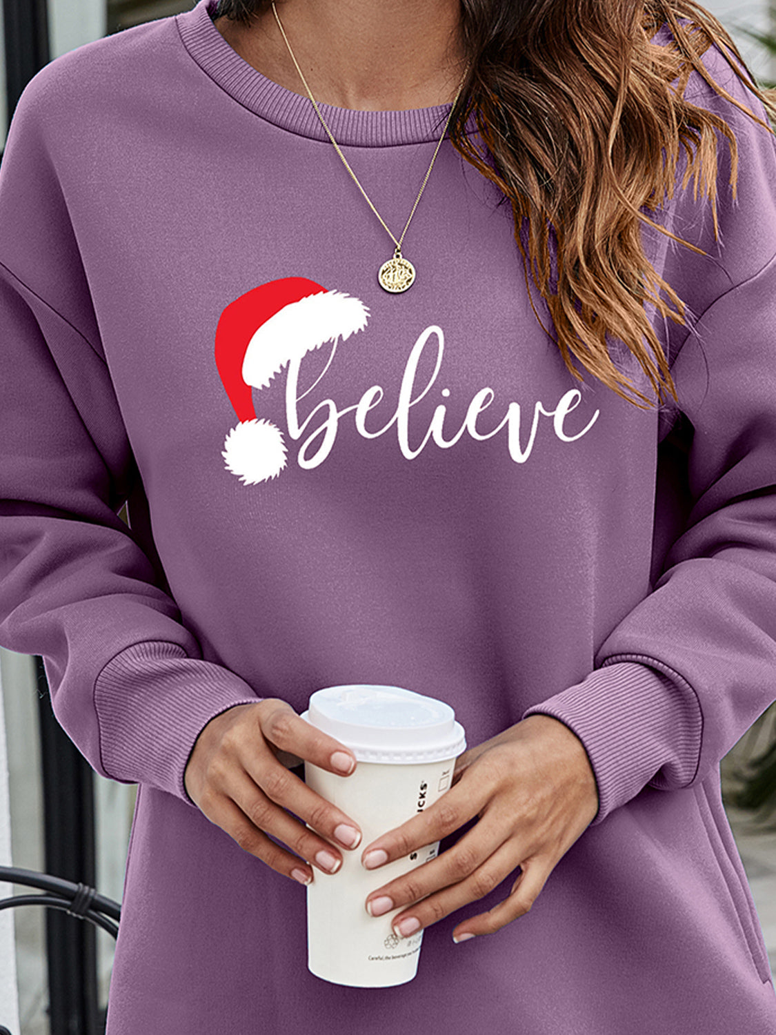 BELIEVE Graphic Tunic Sweatshirt BLUE ZONE PLANET