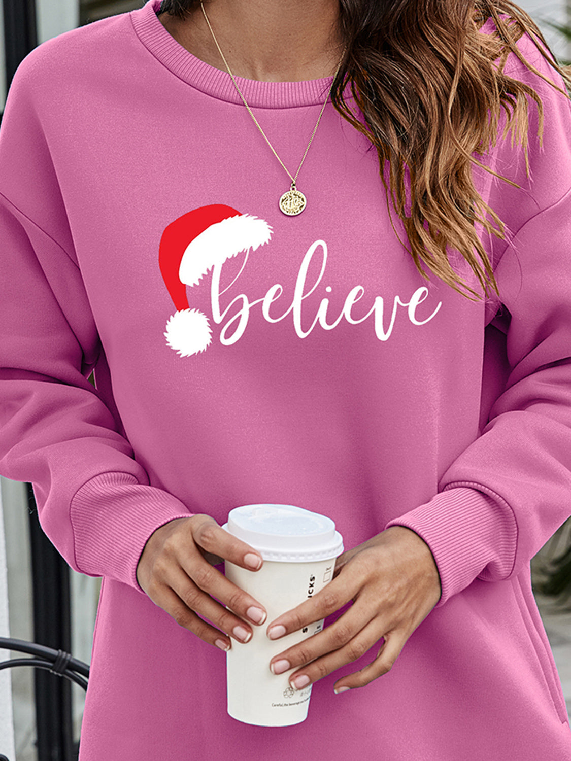 BELIEVE Graphic Tunic Sweatshirt BLUE ZONE PLANET