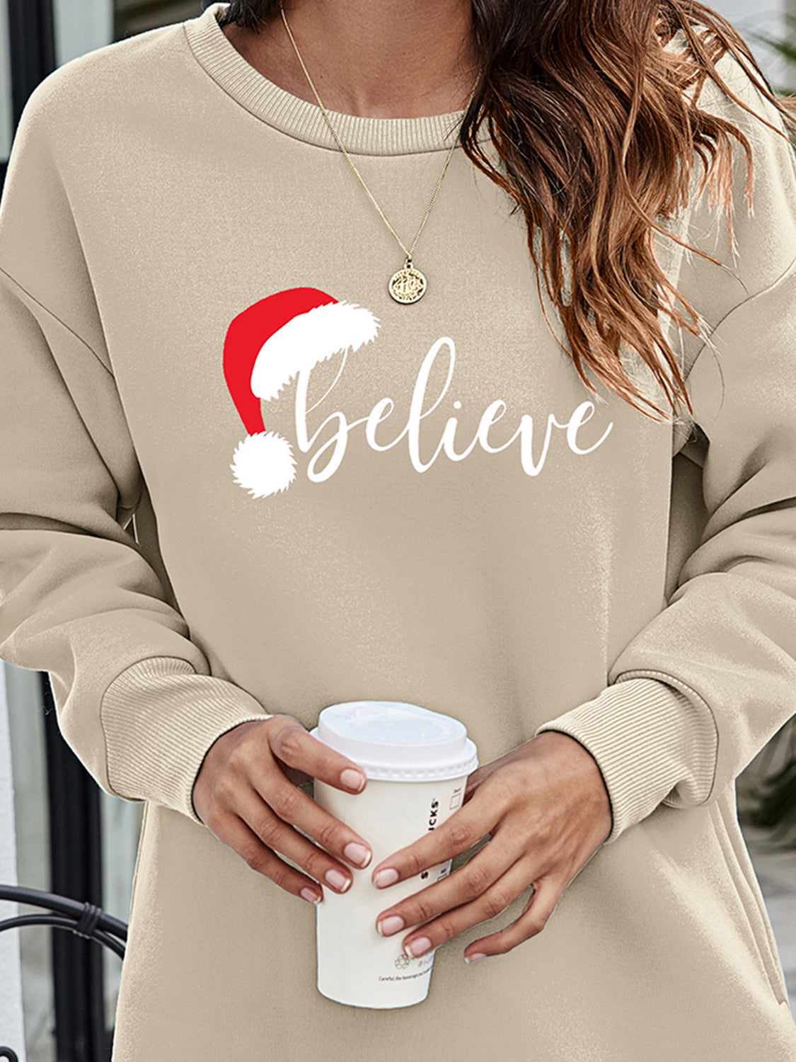 BELIEVE Graphic Tunic Sweatshirt BLUE ZONE PLANET