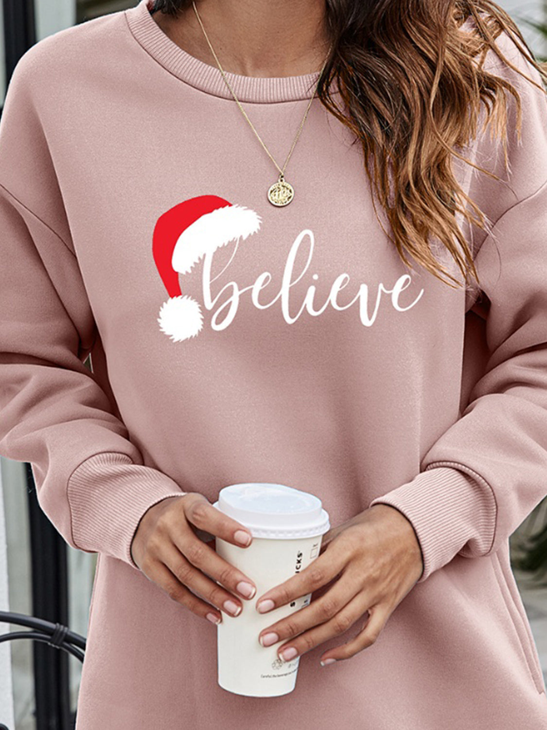 BELIEVE Graphic Tunic Sweatshirt BLUE ZONE PLANET
