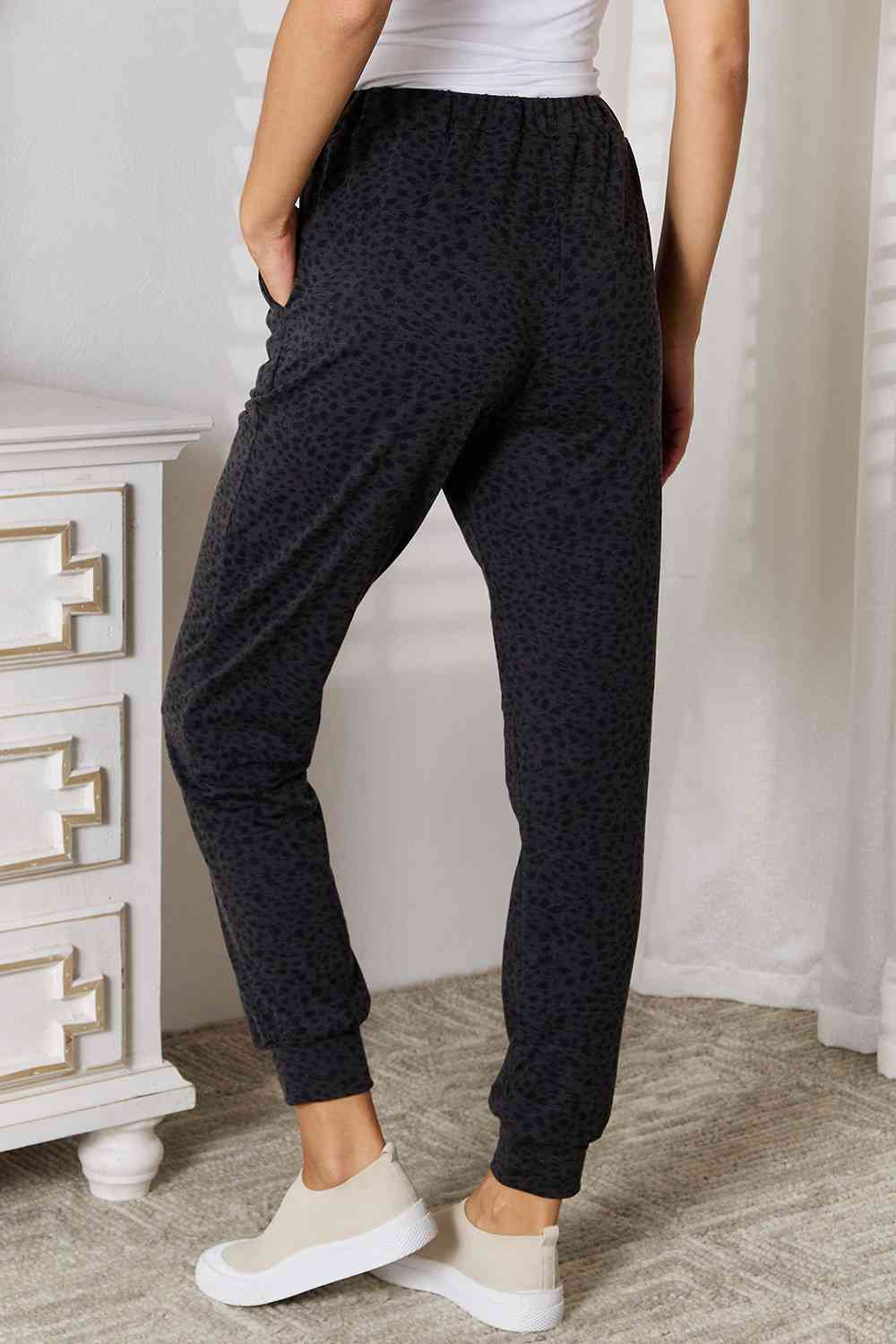 Basic Bae Leopard Print Joggers with Pockets BLUE ZONE PLANET