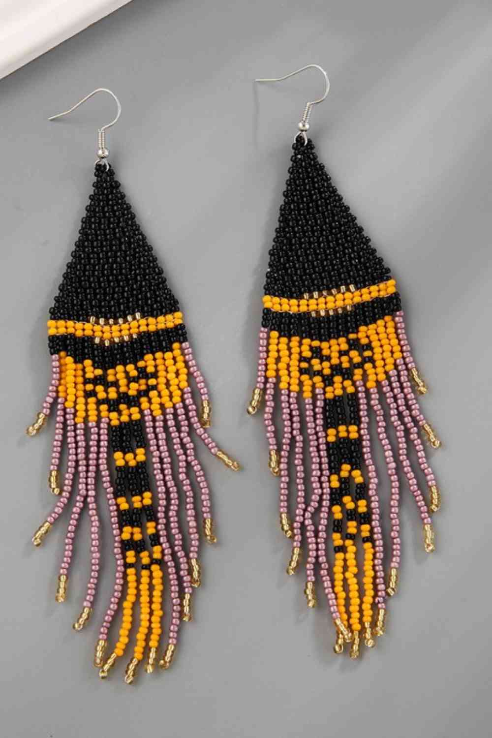 Beaded Dangle Earrings BLUE ZONE PLANET