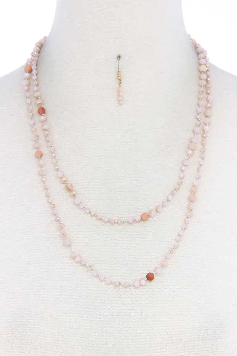 Beaded Necklace and Earring Blue Zone Planet