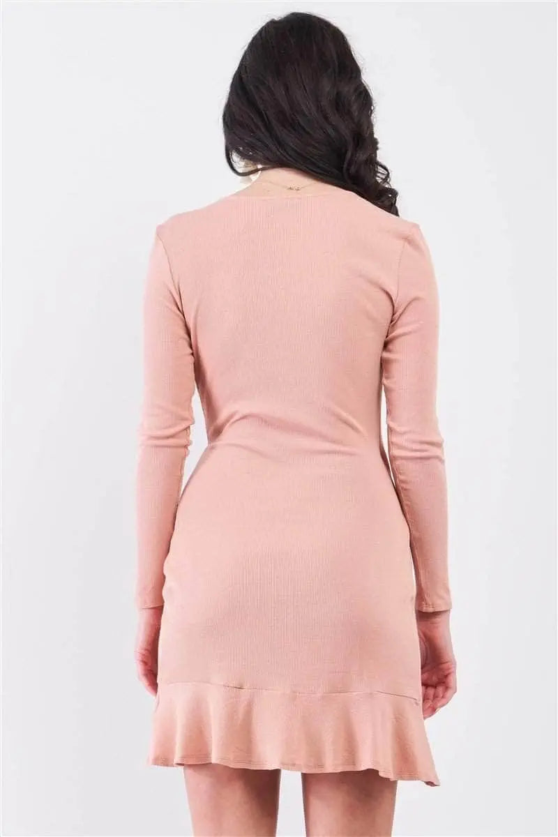 Beautiful Day Beautiful Mindset Asymmetrical Wrap Flare Hem Dress Blue Zone Planet