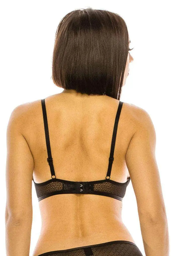Black Lace Triangle Bralette Blue Zone Planet