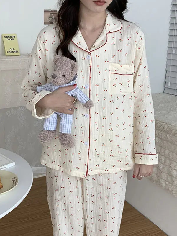 Blue Zone Planet | Angel's pure cotton gauze pajamas kakaclo