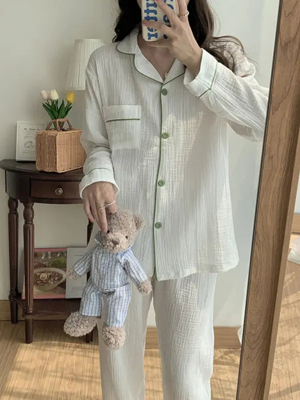 Blue Zone Planet | Angel's pure cotton gauze pajamas kakaclo