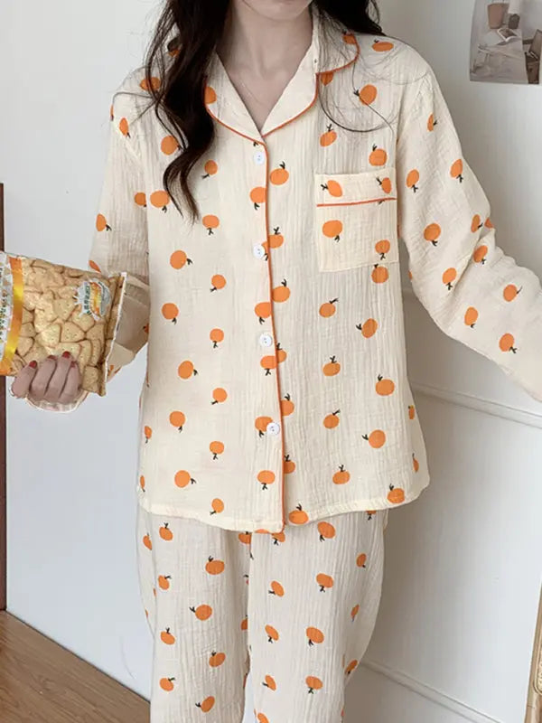 Blue Zone Planet | Angel's pure cotton gauze pajamas kakaclo