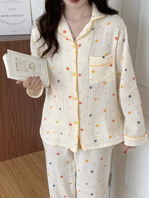 Blue Zone Planet | Angel's pure cotton gauze pajamas kakaclo