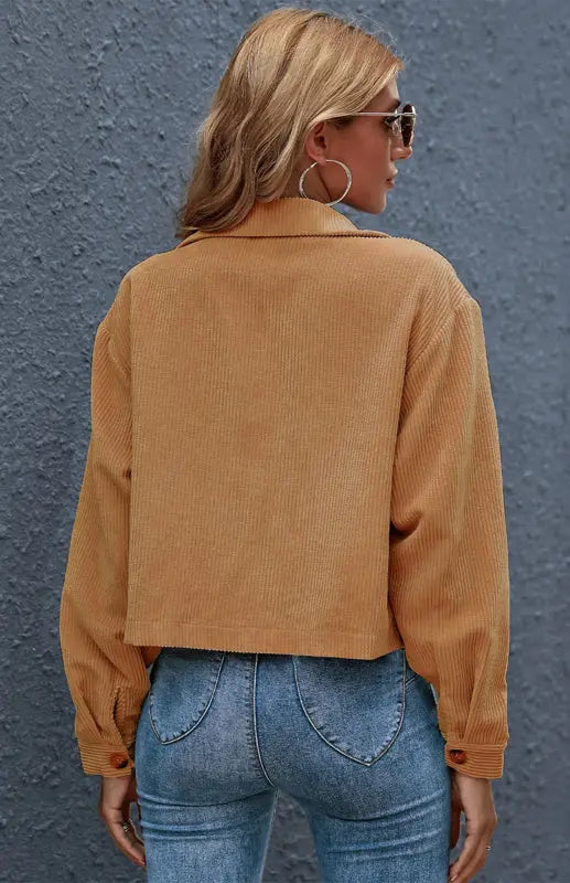 Blue Zone Planet | Autumn And Winter Corduroy Shirt Coat BLUE ZONE PLANET