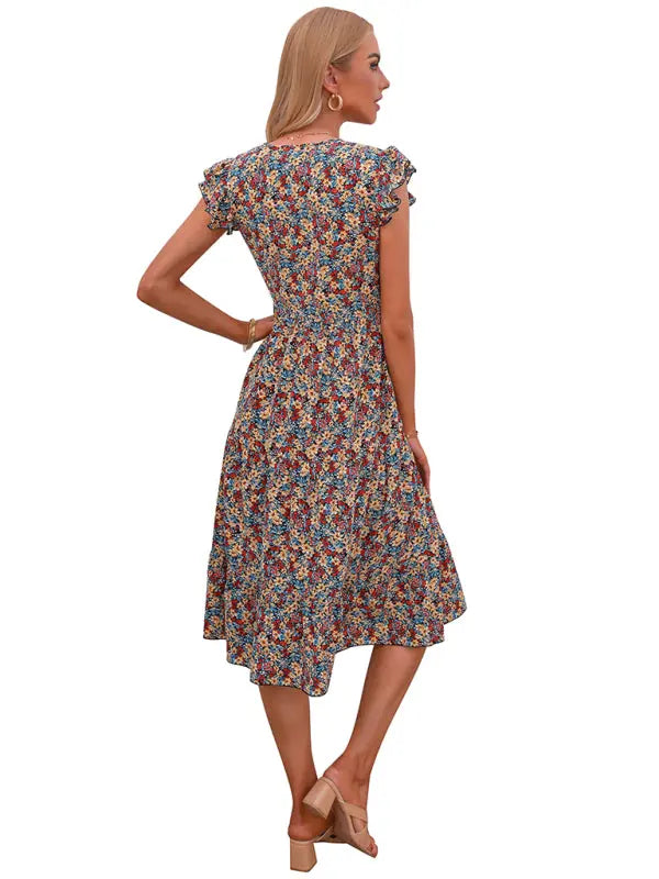 Blue Zone Planet | Ava's Satin Lace Stitching V-Neck Strapless Backless Dress BLUE ZONE PLANET