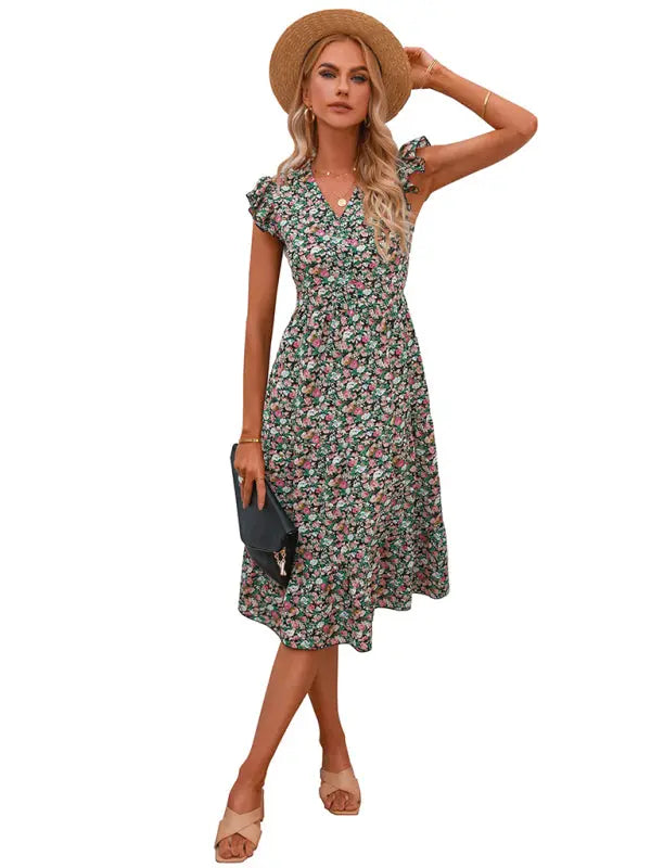 Blue Zone Planet | Ava's Satin Lace Stitching V-Neck Strapless Backless Dress BLUE ZONE PLANET