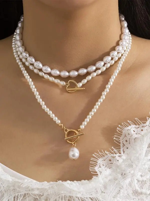 Blue Zone Planet | Baroque shaped pearl necklace creative irregular chain clavicle necklace BLUE ZONE PLANET