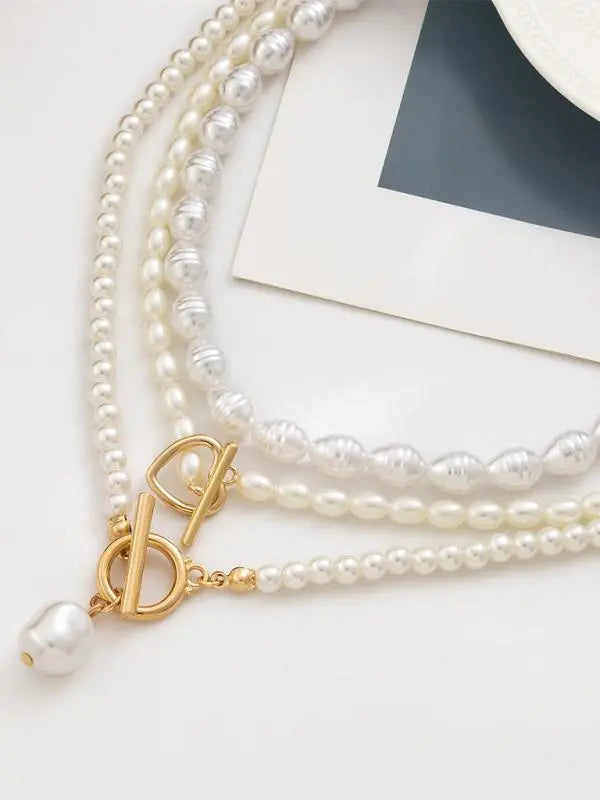 Blue Zone Planet | Baroque shaped pearl necklace creative irregular chain clavicle necklace BLUE ZONE PLANET