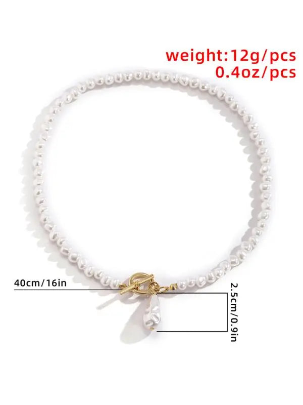 Blue Zone Planet | Baroque shaped pearl necklace creative irregular chain clavicle necklace BLUE ZONE PLANET