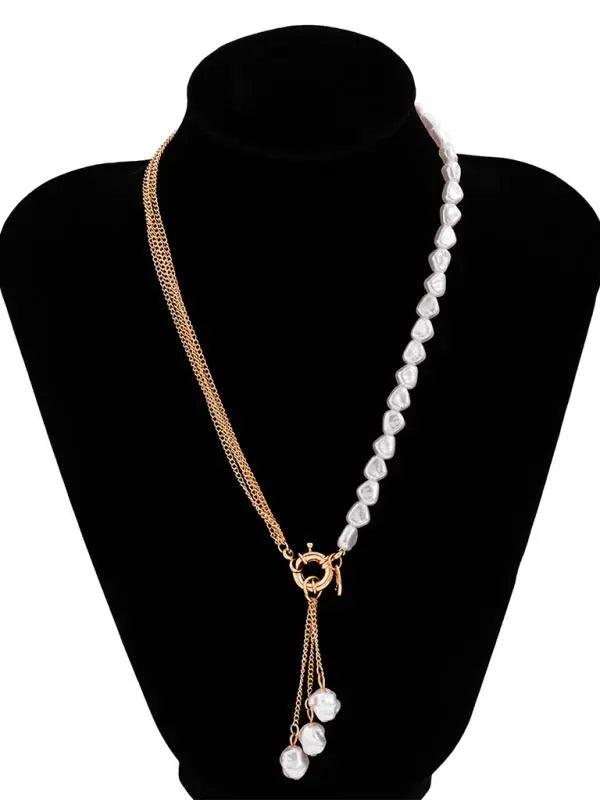 Blue Zone Planet | Baroque shaped pearl necklace creative irregular chain clavicle necklace BLUE ZONE PLANET