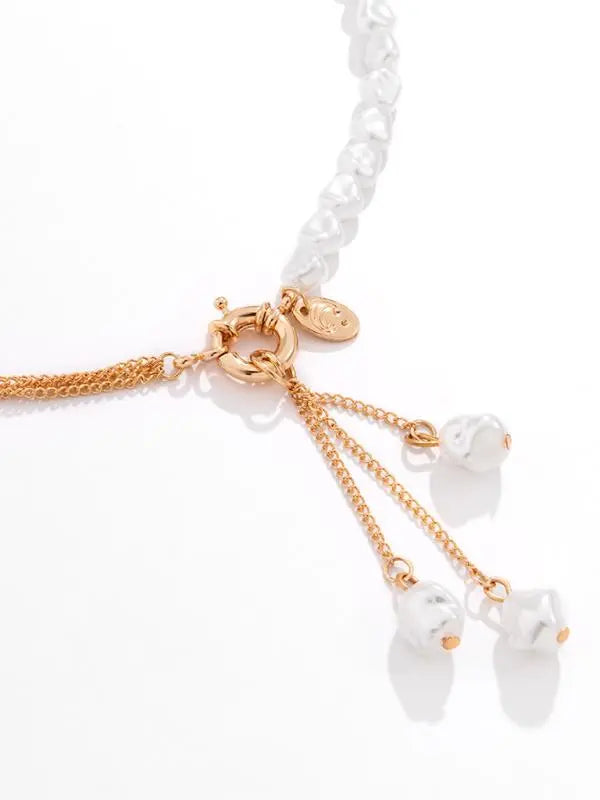 Blue Zone Planet | Baroque shaped pearl necklace creative irregular chain clavicle necklace BLUE ZONE PLANET