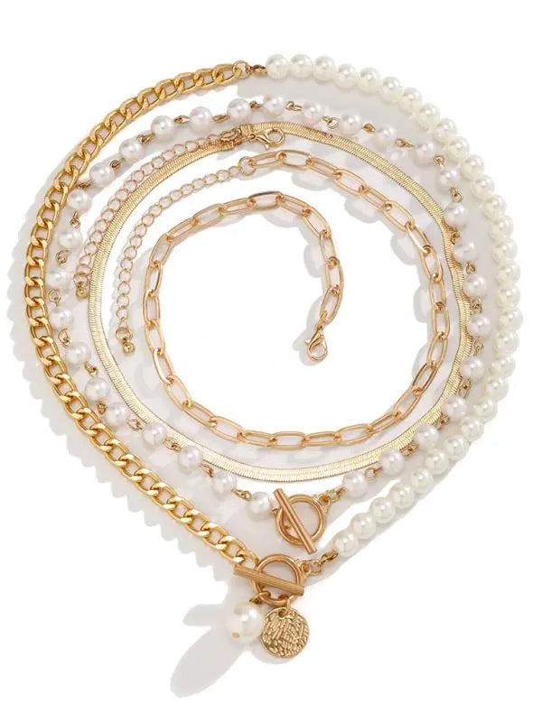 Blue Zone Planet | Baroque shaped pearl necklace creative irregular chain clavicle necklace BLUE ZONE PLANET