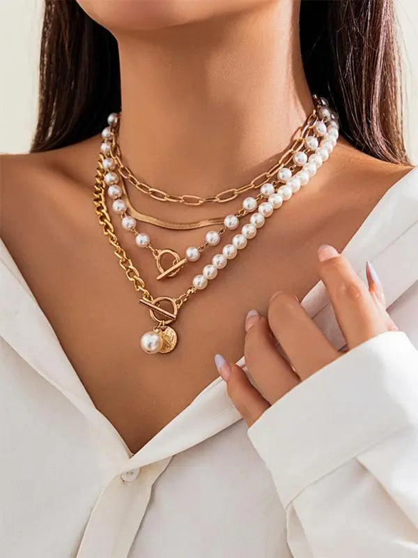 Blue Zone Planet | Baroque shaped pearl necklace creative irregular chain clavicle necklace BLUE ZONE PLANET